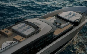 BRABUS AB110 yacht shown in an official exterior press photograph.