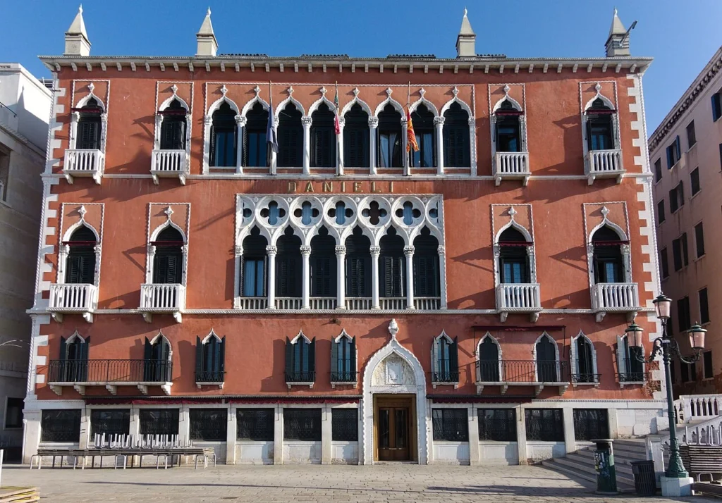 Exterior of Hotel Danieli in Venice.